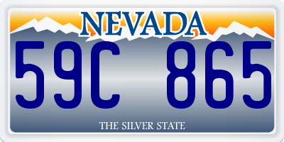 NV license plate 59C865