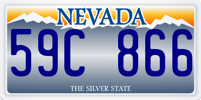 NV license plate 59C866