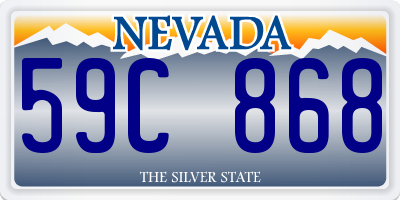 NV license plate 59C868