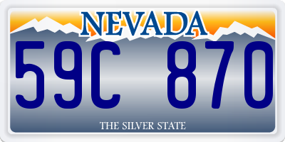 NV license plate 59C870