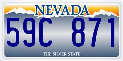 NV license plate 59C871