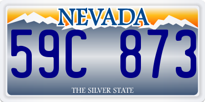 NV license plate 59C873