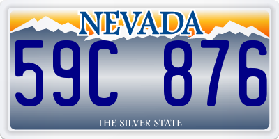 NV license plate 59C876