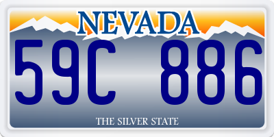 NV license plate 59C886