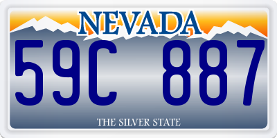 NV license plate 59C887