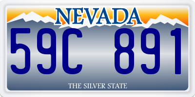 NV license plate 59C891