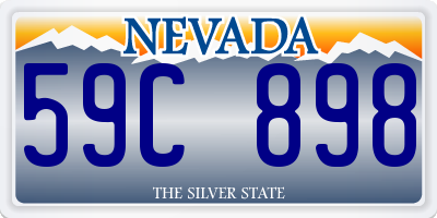 NV license plate 59C898