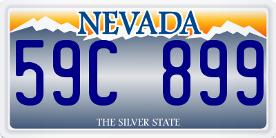 NV license plate 59C899