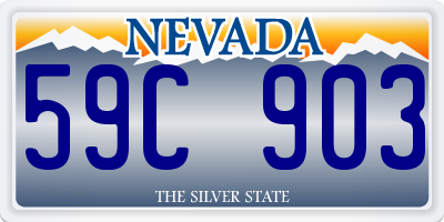 NV license plate 59C903