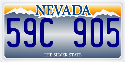 NV license plate 59C905