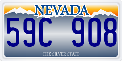 NV license plate 59C908