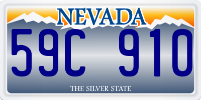 NV license plate 59C910