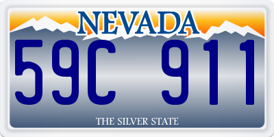 NV license plate 59C911