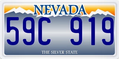 NV license plate 59C919