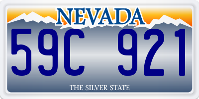 NV license plate 59C921