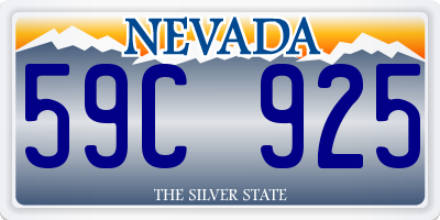 NV license plate 59C925