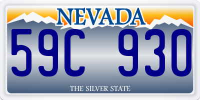 NV license plate 59C930