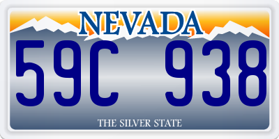 NV license plate 59C938