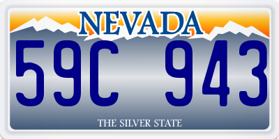 NV license plate 59C943