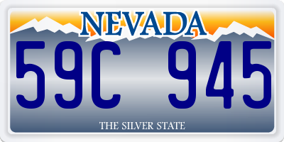 NV license plate 59C945