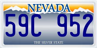 NV license plate 59C952