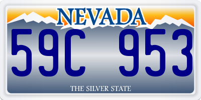 NV license plate 59C953