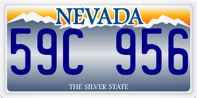 NV license plate 59C956