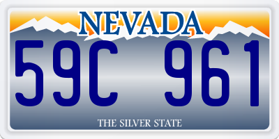 NV license plate 59C961