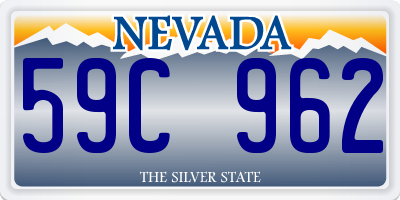 NV license plate 59C962
