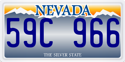 NV license plate 59C966