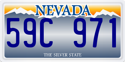 NV license plate 59C971