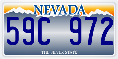 NV license plate 59C972