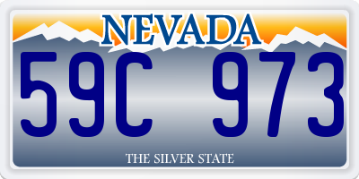 NV license plate 59C973