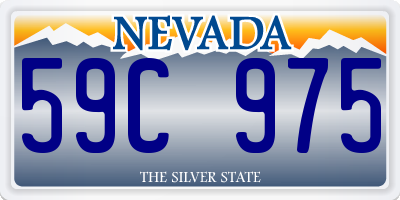 NV license plate 59C975