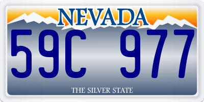 NV license plate 59C977