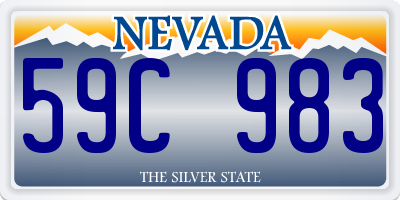 NV license plate 59C983