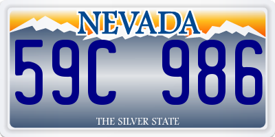 NV license plate 59C986