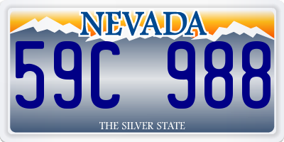 NV license plate 59C988