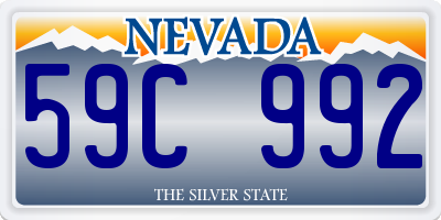 NV license plate 59C992