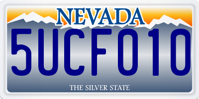NV license plate 5UCF010