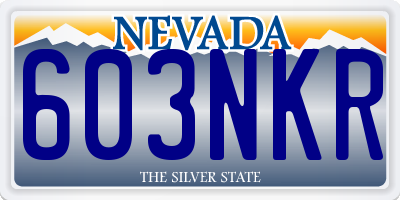 NV license plate 603NKR