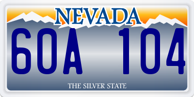 NV license plate 60A104