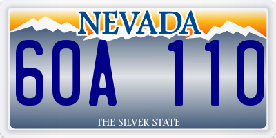 NV license plate 60A110