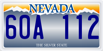 NV license plate 60A112