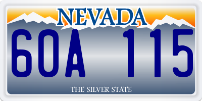 NV license plate 60A115