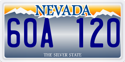 NV license plate 60A120