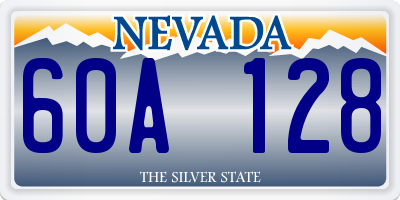 NV license plate 60A128