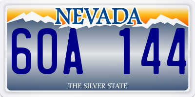 NV license plate 60A144