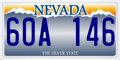 NV license plate 60A146