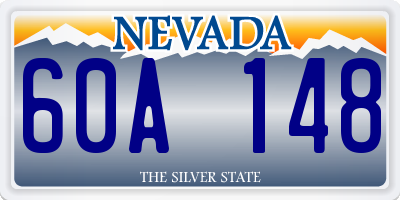 NV license plate 60A148